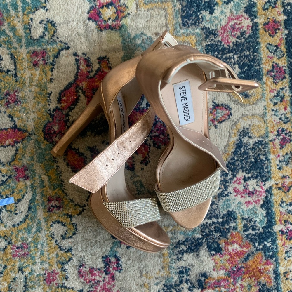Steve Madden Women's Gold Heeled Sandals